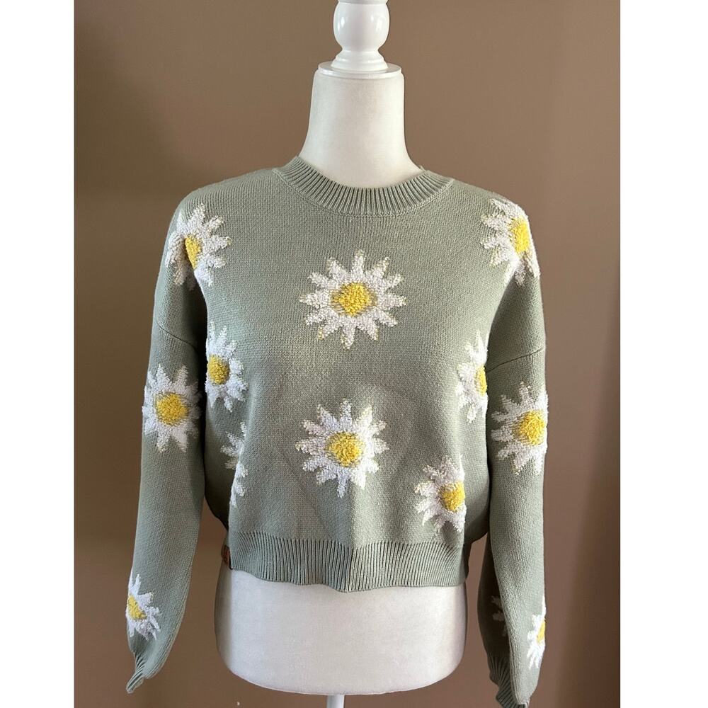 Simply Southern Collection Simply Southern Patterned Crop Sweater, Size S